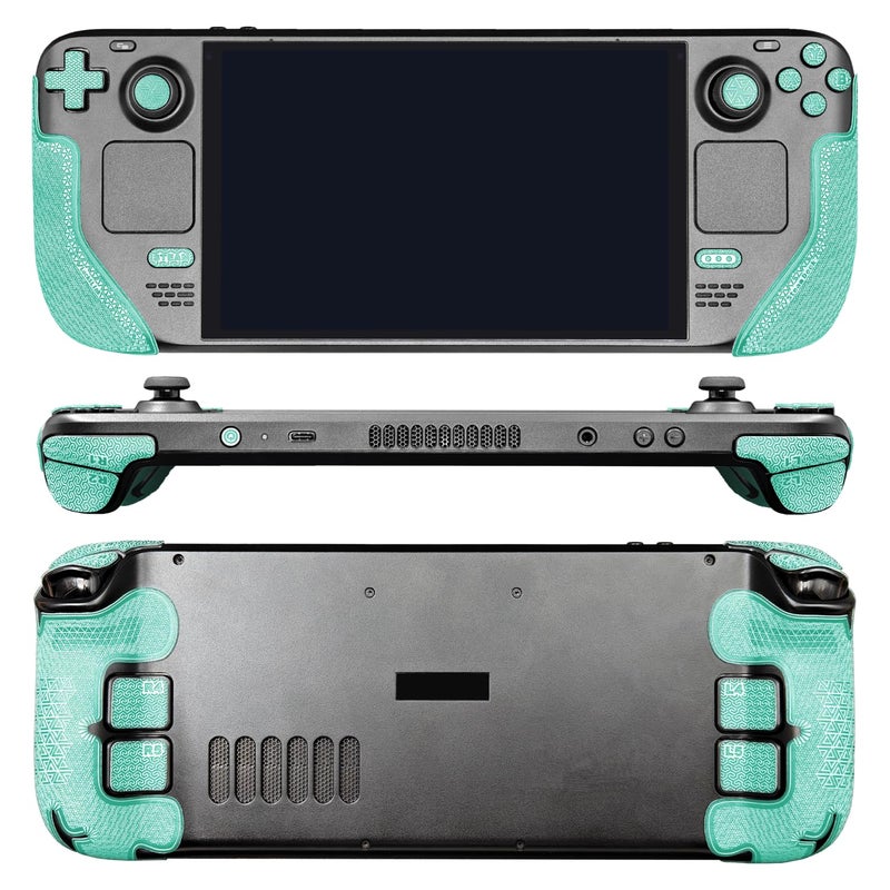 Luck&Link Controller Grip for Steam Deck OLED&LCD,Textured Skin kit,Anti-Skid Sweat-Absorbent Controllers Handle Grips, Buttons,Triggers,D-pad(Ultra-Mint Green) - Image 4
